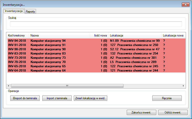 HDF Inwentaryzacja 6 – import danych inwentaryzacji z terminala do aplikacji na PC