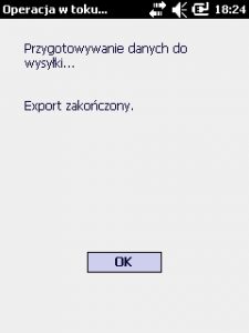 HDF Inwentaryzacja 6 – aplikacja na terminalu – dane przygotowane do przesłania do PC