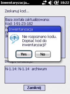 HDF Inwentaryzacja 6 – aplikacja na terminalu – opcja Przygotuj dane do wysyłki