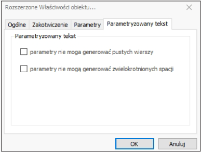 HDF Labels 9 – zakładka parametryzowanego tekstu w polu tekstowym