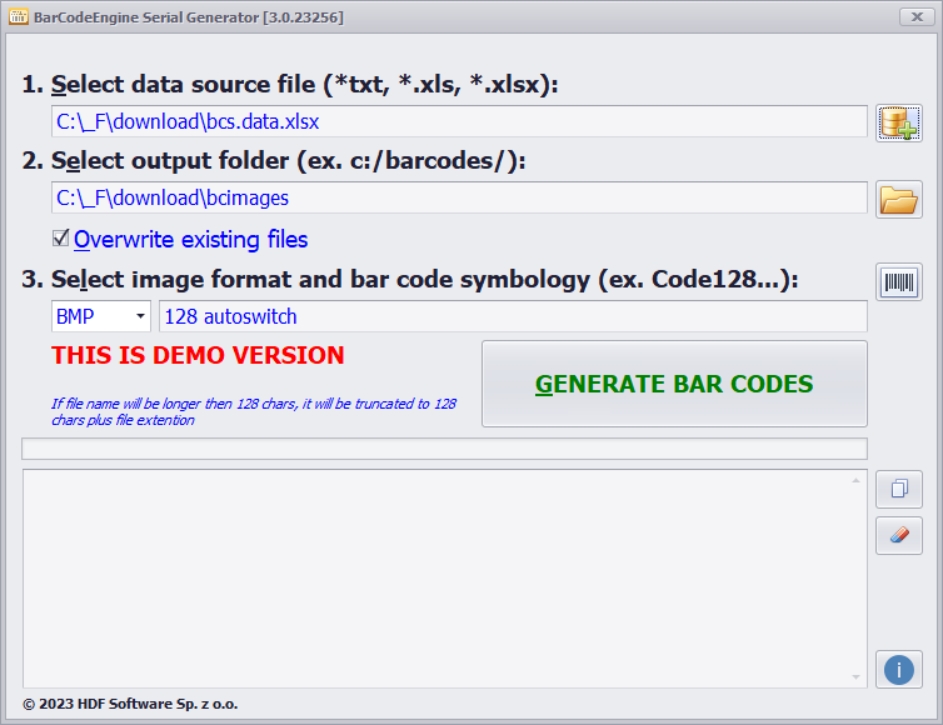 Program do dynamicznego tworzenia kodów kreskowych dla Windows.