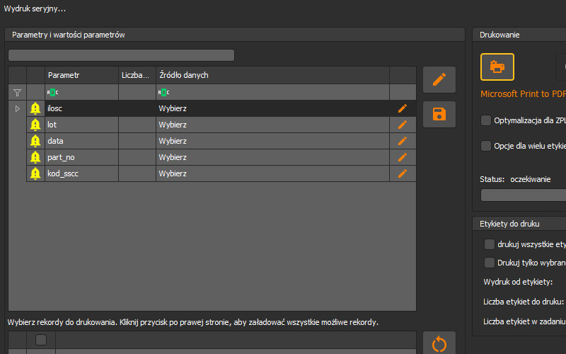 hdf labels serial print