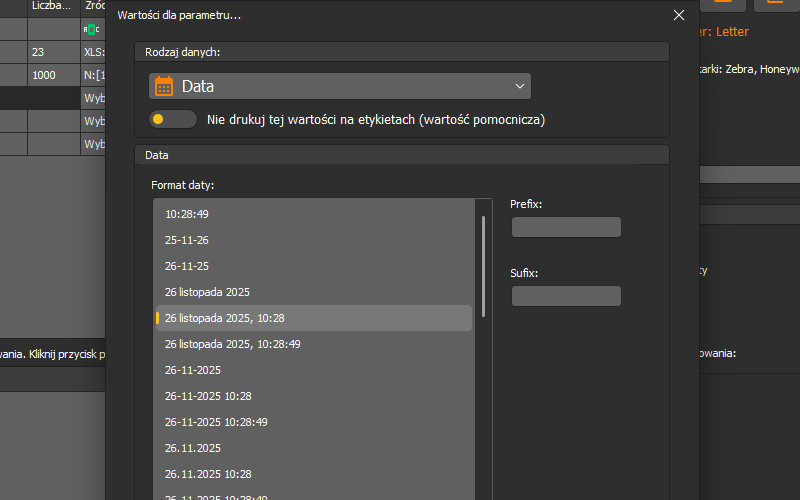 hdf labels set date time
