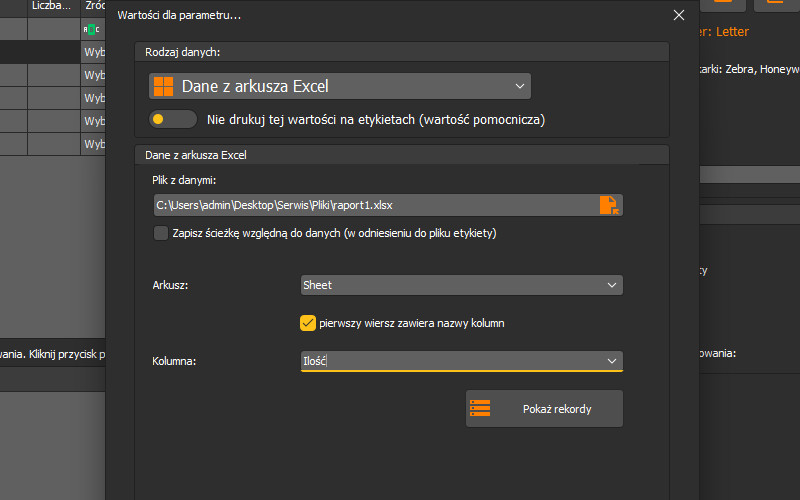 hdf labels set quantity