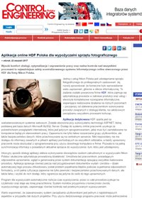 Control Engineering-Aplikacja online HDF Software dla wypożyczalni sprzętu fotograficznego